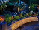 garden and mortared wall