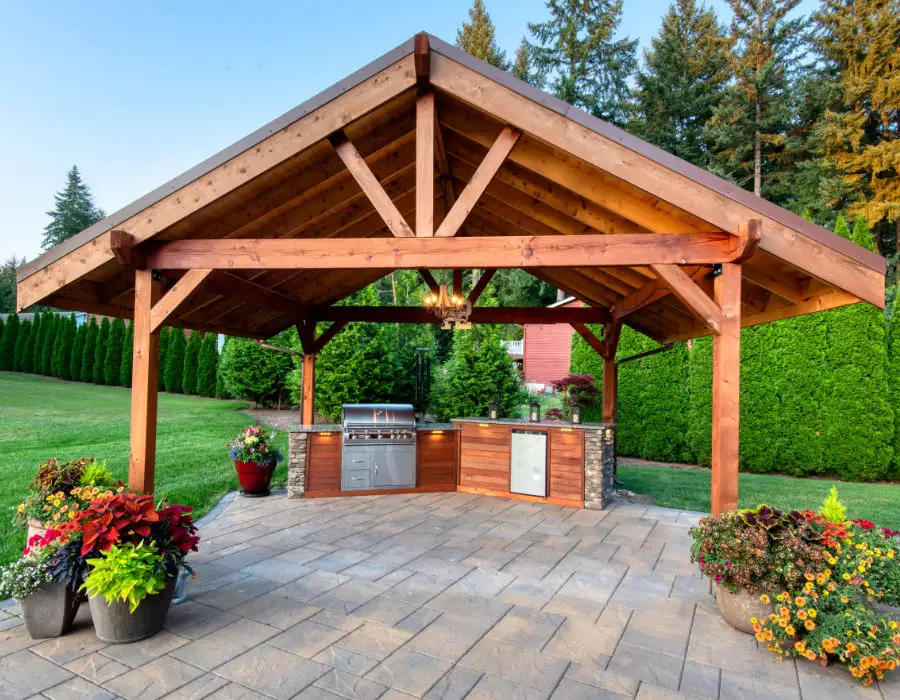 outdoor kitchen pavilion