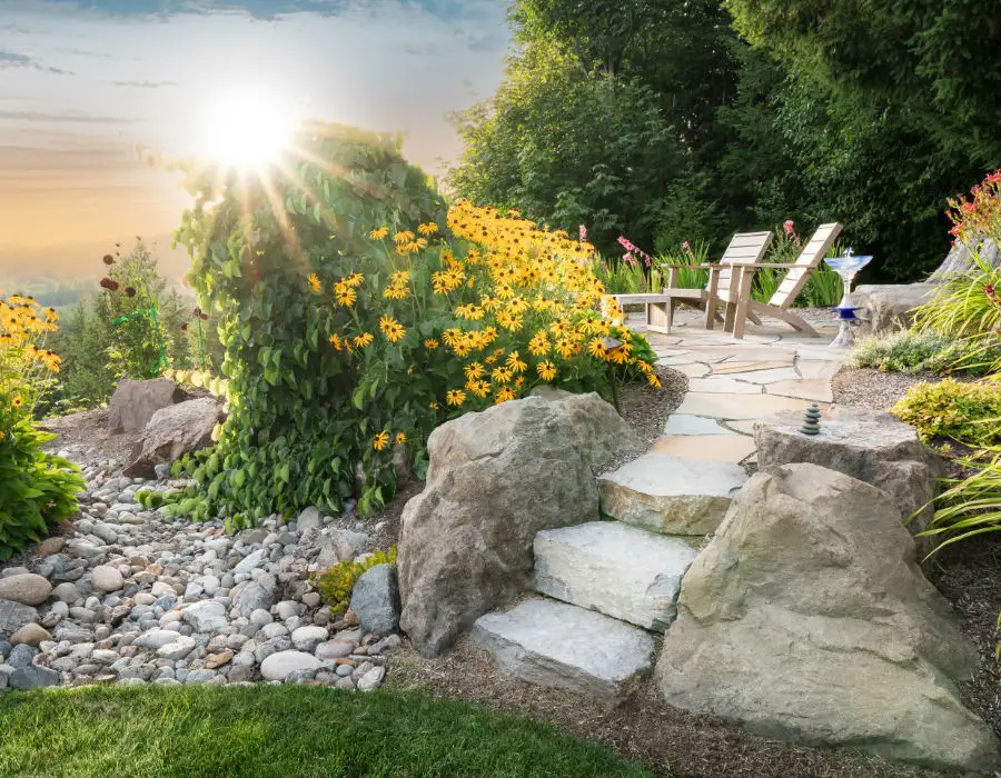 hillside view patio