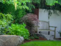 Meditation garden boulder.