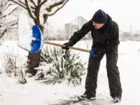 shoveling snow