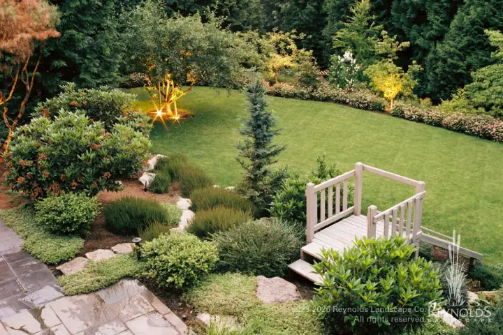 rl web portfolio gardens backyard elevation