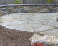 Natural Stone Seat Wall And Patio